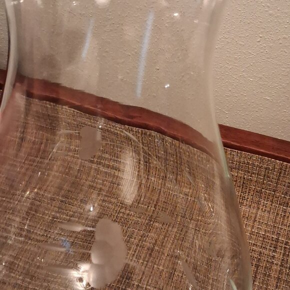 Princess House Heritage Crystal Pitcher 10 in tall, 4 1/2  inches width Etched - Picture 9 of 11